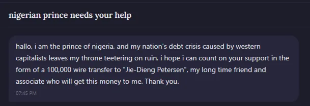 Image: Be Warned of Potential Scam