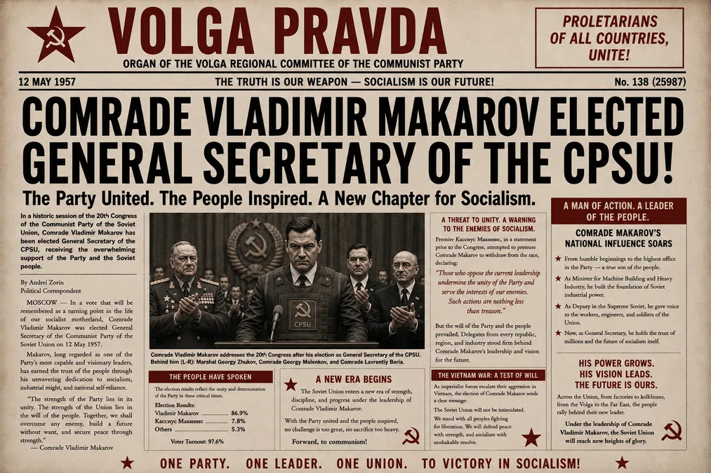 Image: Rising Star in the Soviet Union elected General Secretary